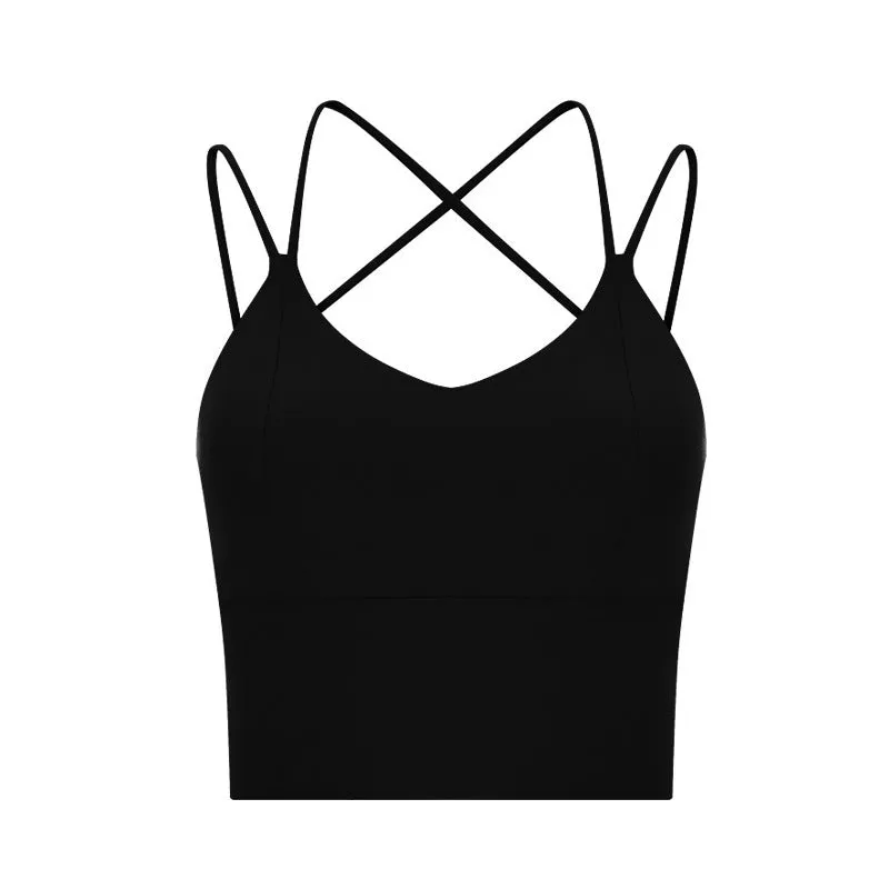 Double Strap Cross Back Sports Bra